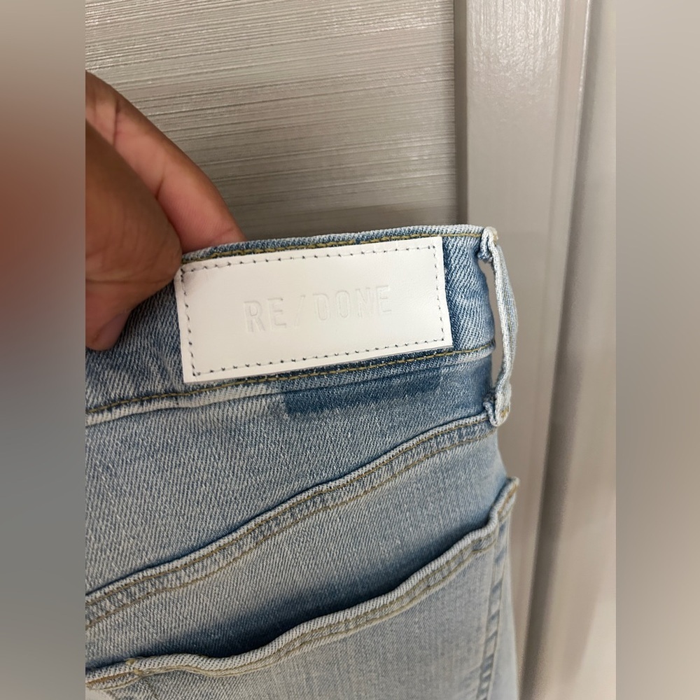 NWT size 29 Re/done Stove Pipe light wash Jeans Riverfade 96% Cotton - Picture 10 of 11